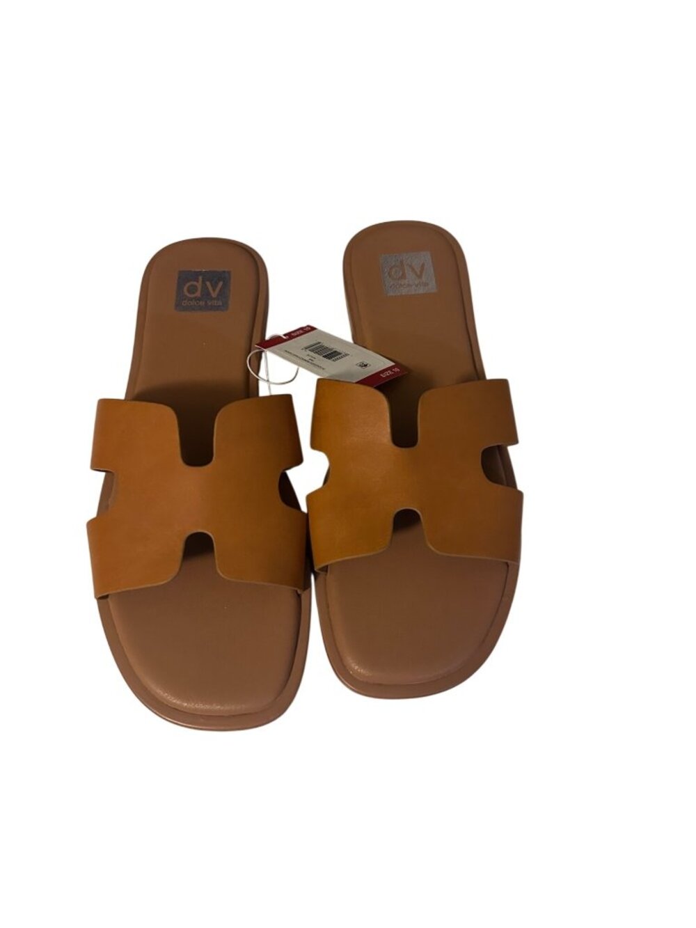 DV Dolce Vita Womens Hollie H-Band Sandal Tan Faux Leather Casual size 10 NWT